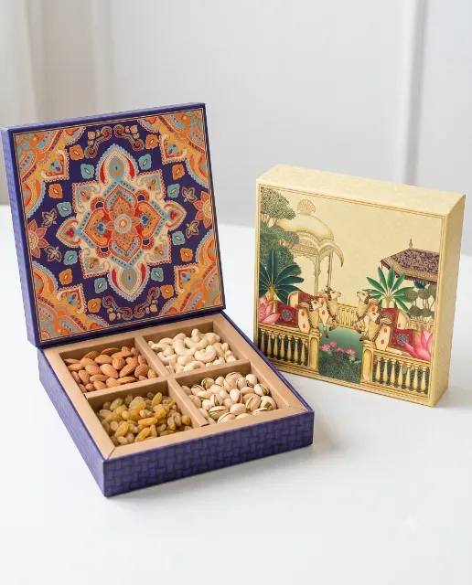 Shahi Mandala & Shagun Nandi - Diwali Dry Fruit Gifting Box