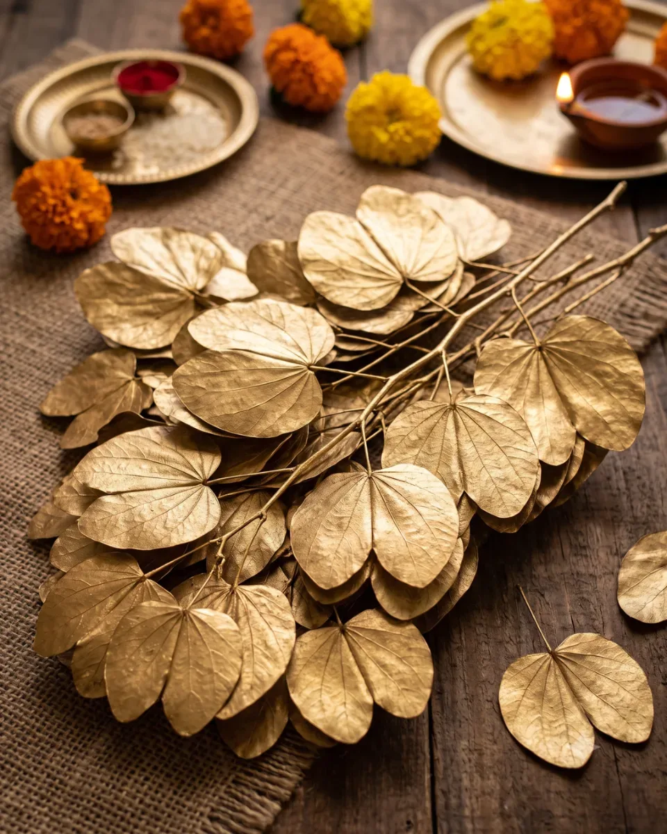 Gold Painted Apta Leaves / Sona - Dussehra