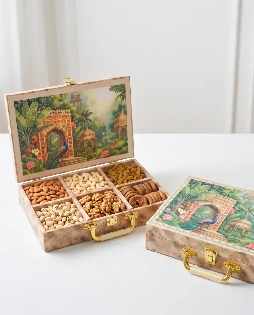 Shahi Peacock - Diwali Dry Fruit Gifting Box